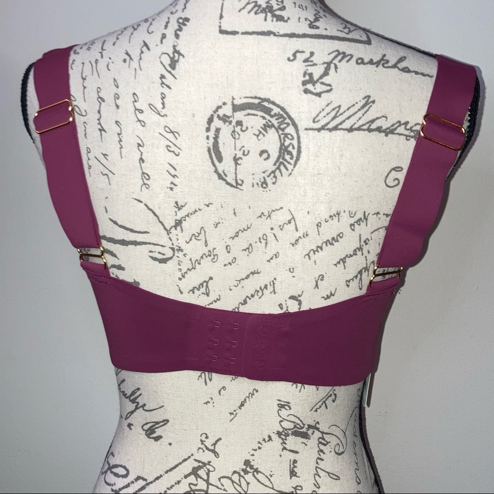 Free People Naomi Longline Bra Thick Adjustable Straps Pink Purple Comfort Bra - Picture 10 of 12